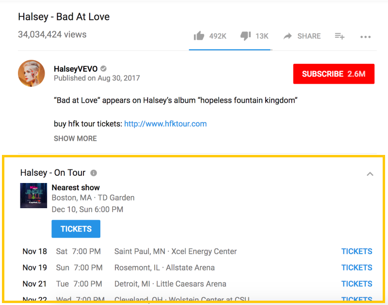 【係Youtube 聽完歌,順便買埋演唱會飛?】 4 youtubeticket 1
