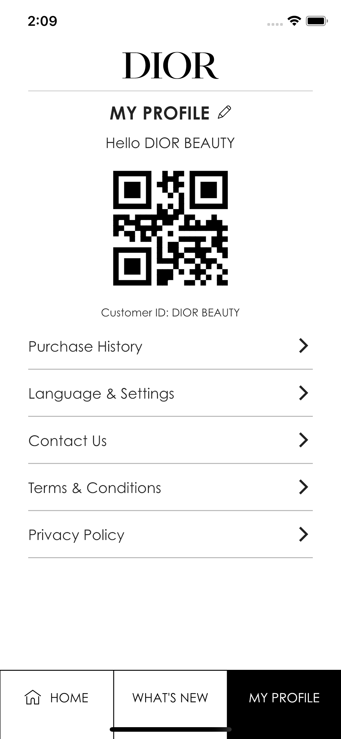 Dior - Membership Mobile App 4 iphone11pro profile en
