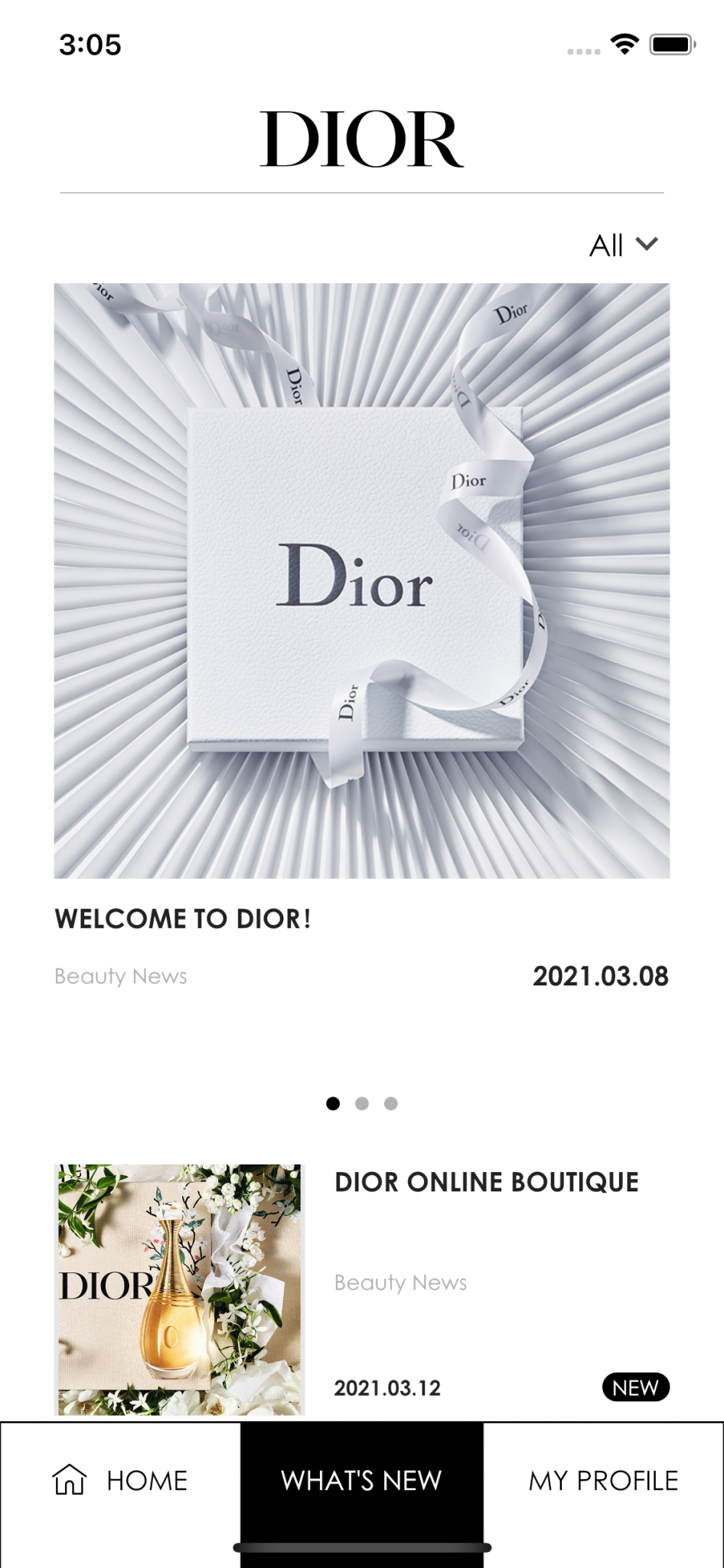 Dior - Membership Mobile App 3 iphone11pro whatsnew en